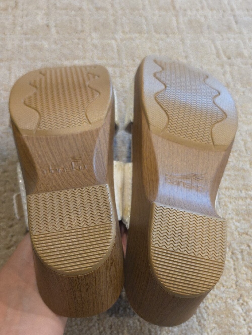 Dansko Sophie White Leather Double-Buckle Clog Mule Size 10.5 Or Euro 41 Leather - Picture 6 of 8